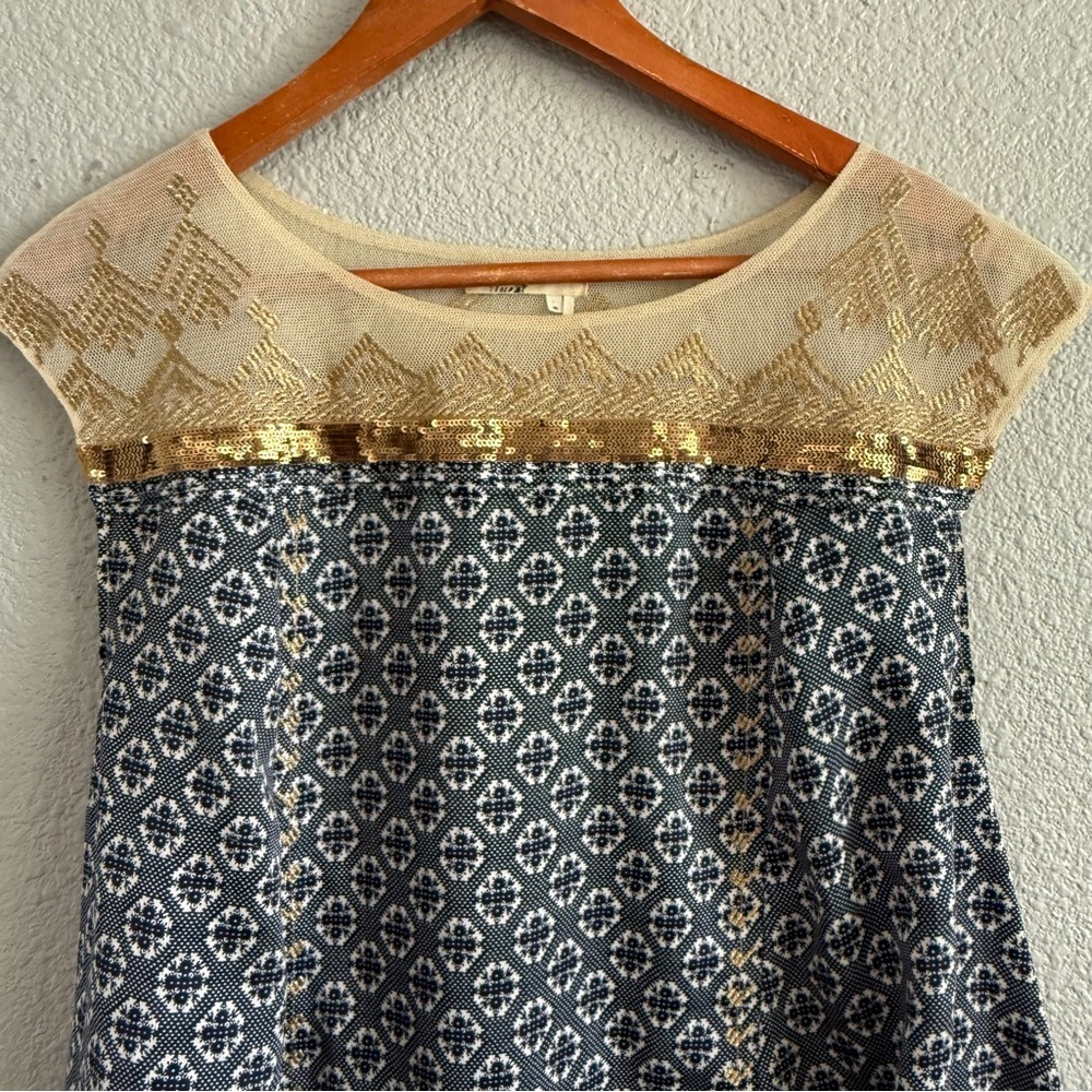 Anthropologie Floreat Gold Stream‎ Blouse EUC Size XS - Picture 5 of 8